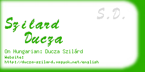 szilard ducza business card